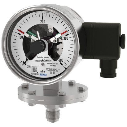 WIKA Model PGS43.100 Diaphragm Pressure Gauge with Switch