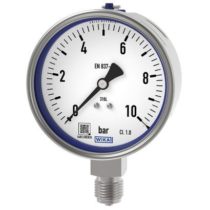 WIKA Model 233.50 Liquid-Filled Stainless Steel Pressure Gauge