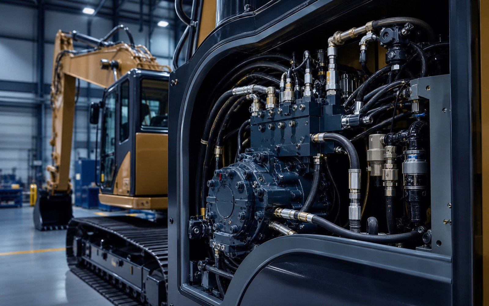 Construction machinery hydraulic instrumentation for pressure, temperature and control valve monitoring